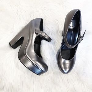 Dolce Vita Brill Metallic Mary Jane Platform Heels
